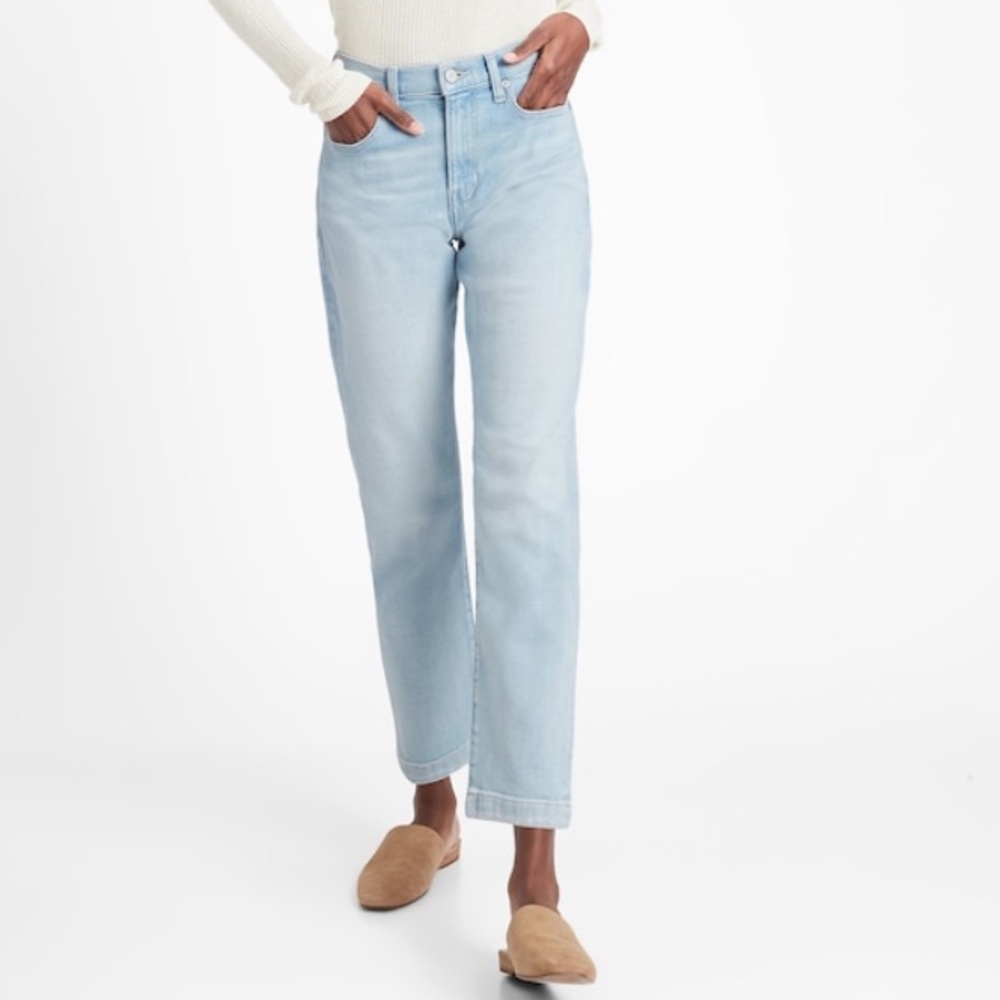 Banana Republic High Rise Straight Ankle Jeans